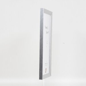 Ramka na zdjęcia z drewna Profil 41, srebrna, 59,4x84,1 cm, szkło muzealne – Effect