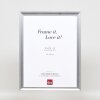Ramka na zdjęcia z drewna Profil 41, srebrna, 59,4x84,1 cm, szkło muzealne – Effect