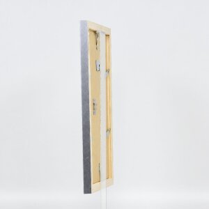 Ramka na zdjęcie z drewna Profil 41 srebrna 10,5x14,8 cm z szkłem muzealnym