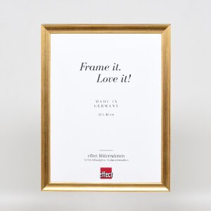 Ramka na zdjęcia z drewna Profil 41, antyk złoty, 30,5x91,5 cm, szkło muzealne