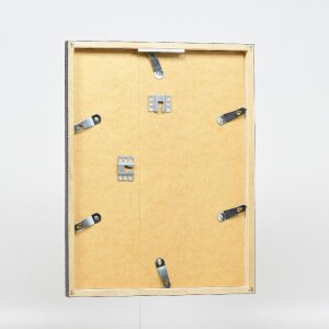 Ramka na zdjęcia z drewna profil 42, szkło muzealne srebrne 7x10 cm