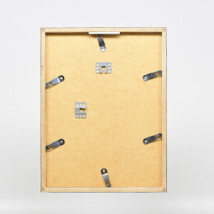 Ramka na zdjęcia z drewna, profil 42, szkło muzealne, antyk złoty, 9x13 cm