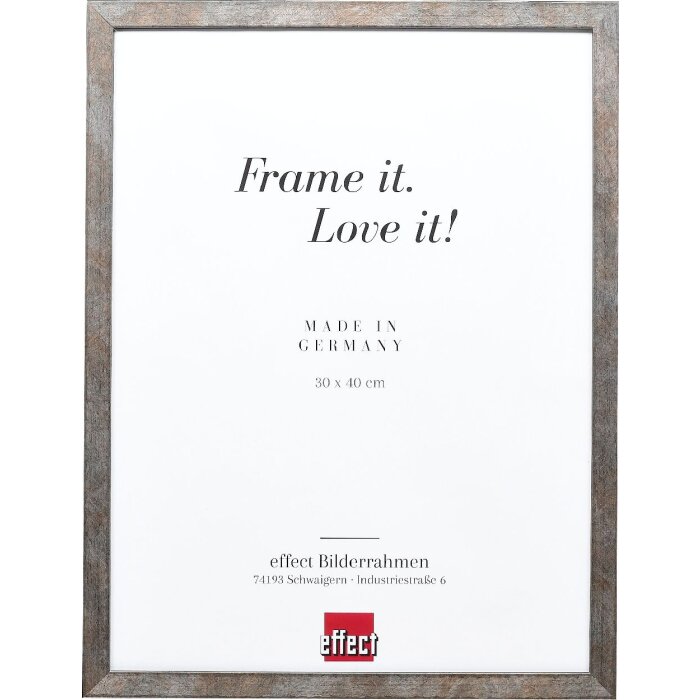 Ramka na zdjęcia z drewna „Effect” – profil 42, szkło muzealne, anthrazit, 10x15 cm