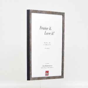 Ramka na zdjęcia z drewna „Effect” – profil 42, szkło muzealne, anthrazit, 10x15 cm