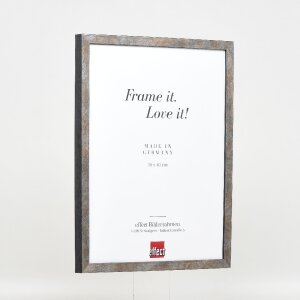 Ramka na zdjęcia z drewna, profil 42, szkło muzealne, anthraцит, 13x13 cm