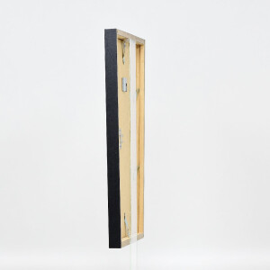 Ramka na zdjęcia z drewna, profil 42, szkło muzealne, antracyt, 15x20 cm