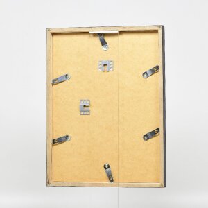 Ramka na zdjęcia z drewna, profil 42, szkło muzealne, antracyt, 20x28 cm