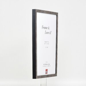 Rama na zdjęcia z drewna, profil 42, szkło muzealne, antracyt, 24x30 cm