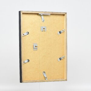 Ramka na zdjęcia z drewna „effect” – profil 42, szkło muzealne, anthrazit, 25x50 cm