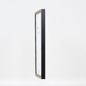 Ramka na zdjęcia z drewna Effect, profil 42, szkło muzealne, antyk złoty, 25x60 cm