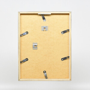 Ramka na zdjęcia z drewna Effect, profil 42, szkło muzealne srebrne 25x70 cm