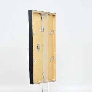 Ramka na zdjęcia z drewna, profil 42, szkło muzealne, antracyt, 27x48 cm