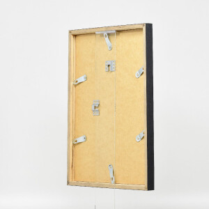 Ramka na zdjęcia z drewna profil 42, szkło muzealne, antracyt 35x100 cm