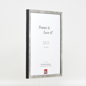 Ramka na zdjęcia z drewna, profil 42, szkło muzealne, srebrny, 40x40 cm