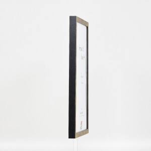 Ramka na zdjęcia z drewna 42, szkło muzealne, antyk-złoty 50x60 cm