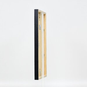 Ramka na zdjęcia z drewna profil 42, szkło muzealne, srebrna, 62x93 cm