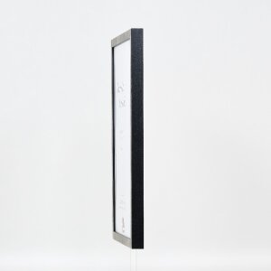 Ramka na zdjęcia z drewna profil 42, szkło muzealne, srebrna, 62x93 cm