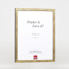 Ramka na zdjęcia z drewna, profil 42, szkło muzealne, kolor antyk złoty, 30,5x91,5 cm