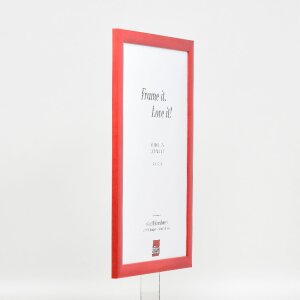 Ramka na zdjęcia z drewna Profil 43, kolor lachs, szkło muzealne 7x10 cm