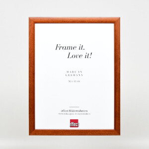 Ramka na zdjęcia z drewna Profil 43 brązowa 9x13 cm z szkłem muzealnym