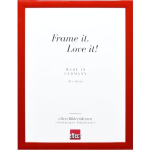 Ramka na zdjęcia z drewna Profil 43, czerwona,...