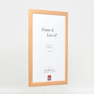 Ramka na zdjęcia z drewna „Profil 43” naturalna 10x10 cm z szkłem muzeum