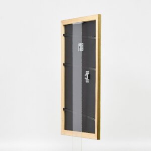 Ramka na zdjęcia z drewna Profil 43 złoty 10x15 cm z szkłem muzealnym