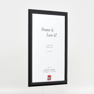 Ramka na zdjęcia z drewna, styl 43, czarna, lakierowana gładko, 10x15 cm, z szkłem muzealnym