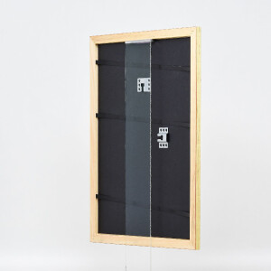 Ramka na zdjęcia z drewna Profil 43 złota 13x18 cm z szkłem muzealnym