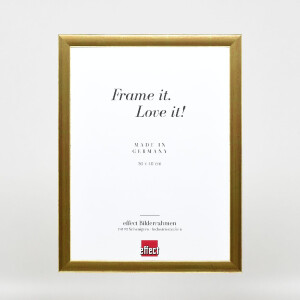 Ramka na zdjęcia z drewna Profil 43 złota 13x18 cm z szkłem muzealnym