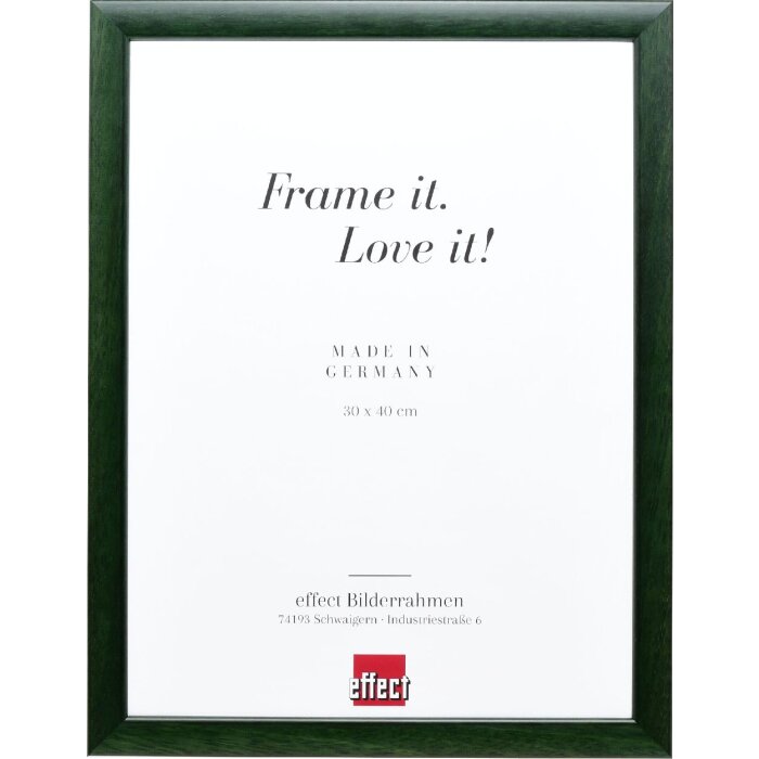 Rama na zdjęcia z drewna Profil 43, tannengrün, 13x18 cm, szkło muzealne