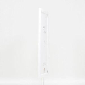 Ramka na zdjęcia z drewna Profil 43, biała, matowa, 15x20 cm, z szkłem muzealnym