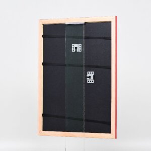 Ramka na zdjęcia z drewna Profil 43, łososia, 20x20 cm, szkło muzealne – Effect