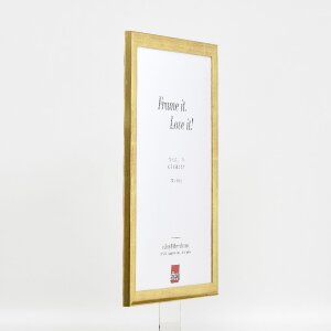 Ramka na zdjęcia z drewna Profil 43 złoty 20x30 cm z szkłem muzealnym