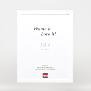 Rama na zdjęcia Effect Profil 43, biała, matowa, 24x30 cm, szkło muzealne