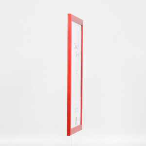 Ramka na zdjęcia z drewna Profil 43, łososiowy, 25x60 cm, szkło muzealne