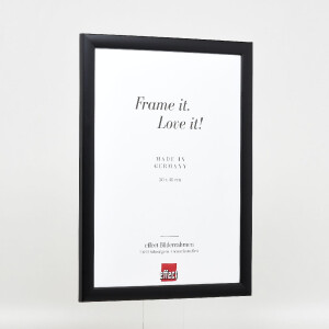 Ramka na zdjęcia z drewna Profil 43, czarna, 25x70 cm, szkło muzealne