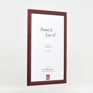 Ramka na zdjęcia z drewna Effect Profil 43, czerwona, 25x70 cm, szkło muzealne