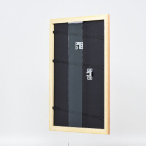 Ramka na zdjęcia z drewna Profil 43, naturalna, 25x80 cm, szkło muzealne