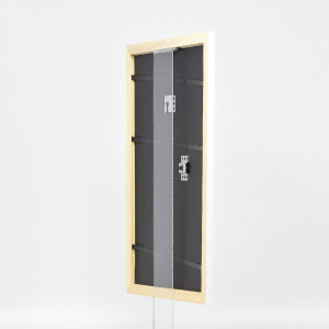 Ramka na zdjęcia z drewna Profil 43, biała, matowa, 30x30 cm, szkło muzealne