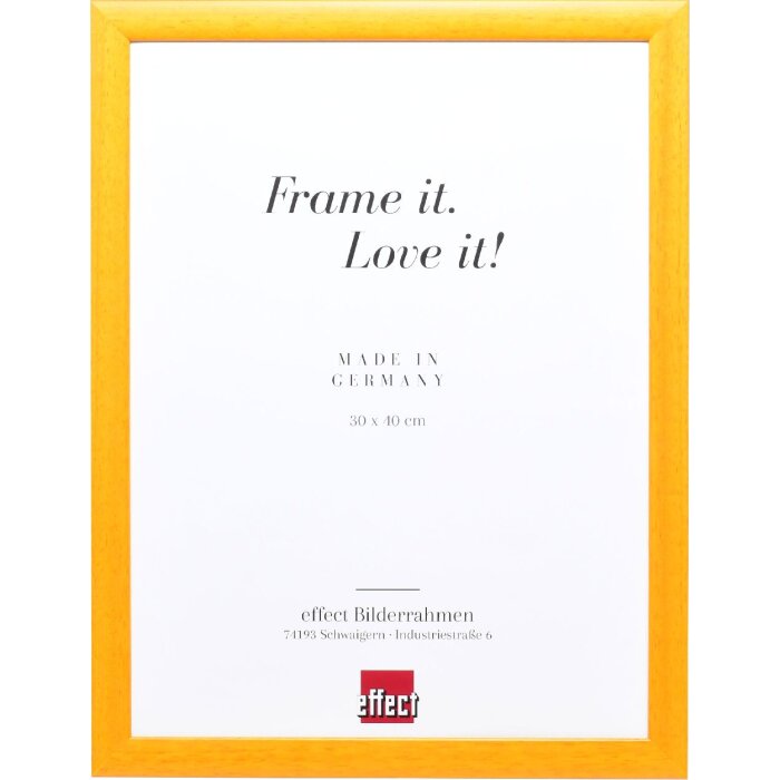 Rama na zdjęcia z drewna „Effect”, profil 43, miodowy, 45x60 cm, szkło muzealne