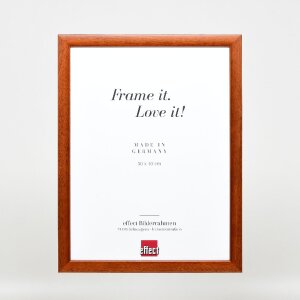 Ramka na zdjęcia z drewna Profil 43, brązowa 50x100 cm, z szkłem muzealnym