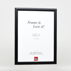 Rama na zdjęcia z drewna Profil 43, czarna, 50x50 cm, szkło muzealne