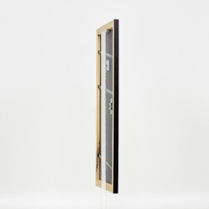 Ramka na zdjęcia z drewna Profil 43, czarna, 50x65 cm, szkło muzealne