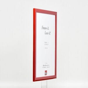 Effect Holz-Bilderrahmen Profil 43 rot hochglanz 60x80 cm Museumsglas
