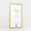 Ramka na zdjęcia z drewna Profil 43, złota, 59,4x84,1 cm, szkło muzealne