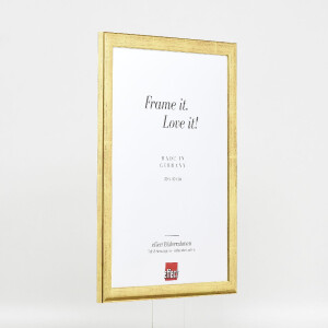 Ramka na zdjęcia z drewna Effect Profil 43, złota, 60x90 cm, szkło muzealne