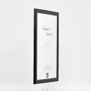 Ramka na zdjęcia z drewna Profil 43, czarna, 60x90 cm, szkło muzealne