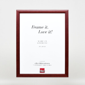 Rama na zdjęcia z drewna Profil 43, czerwona, 60x90 cm, szkło muzealne