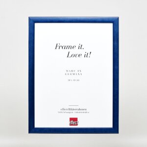 Ramka na zdjęcia z drewna „Profil 43” royalblau, 14,8x21 cm, szkło muzealne